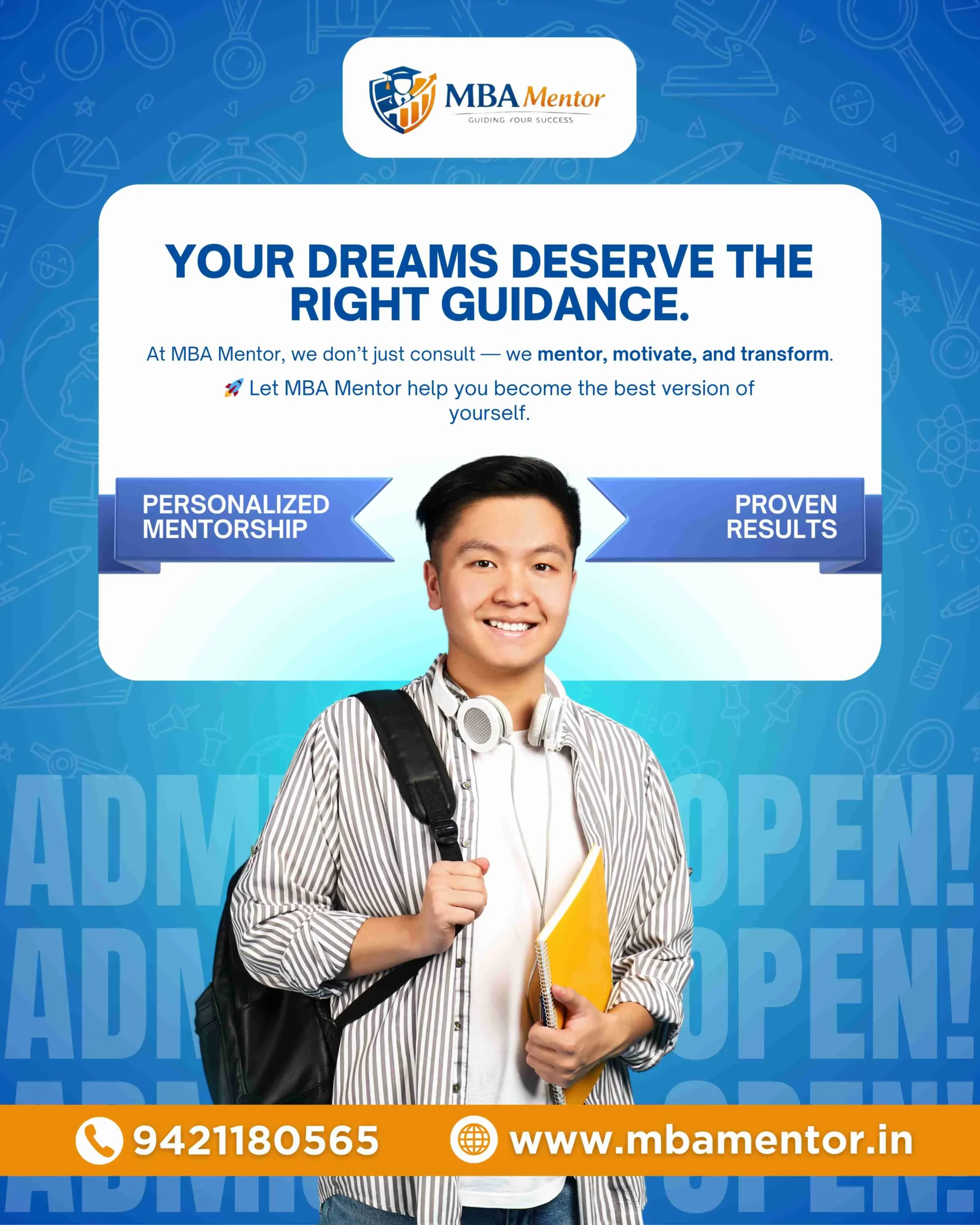 College and institute admissions ad creative