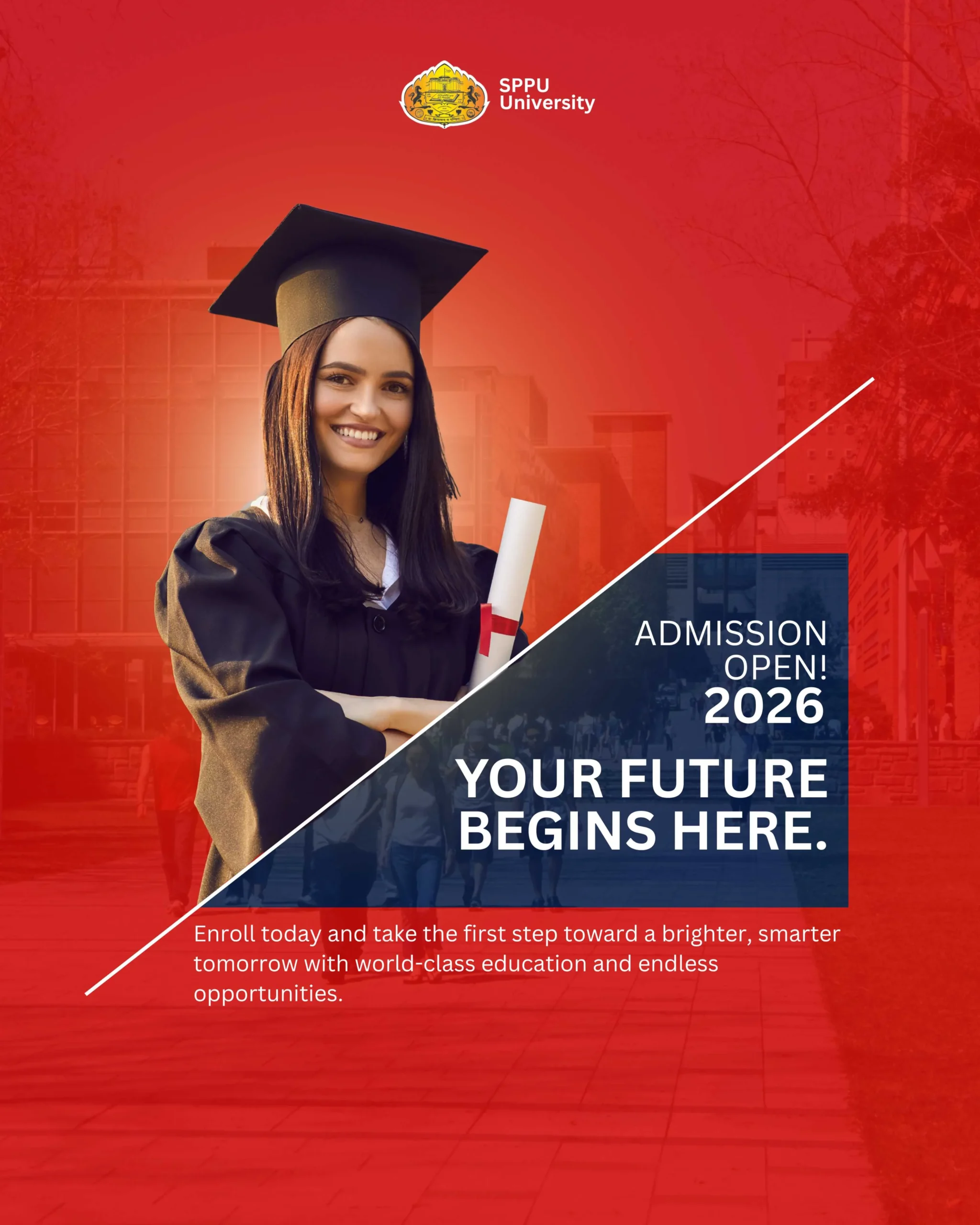 College admissions advertisement design by AdSync Solutions