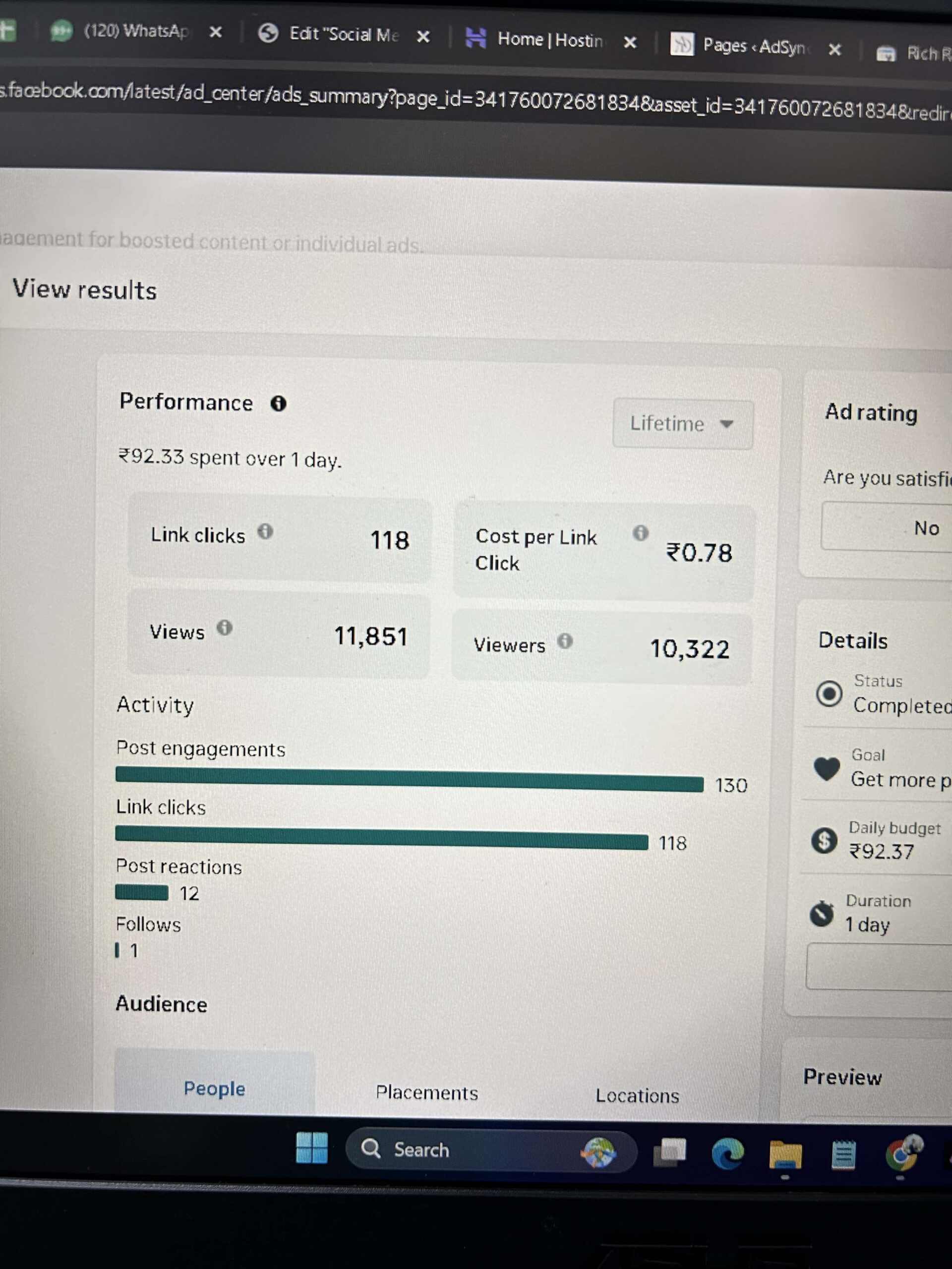 Digital marketing analytics reviewed on tablet